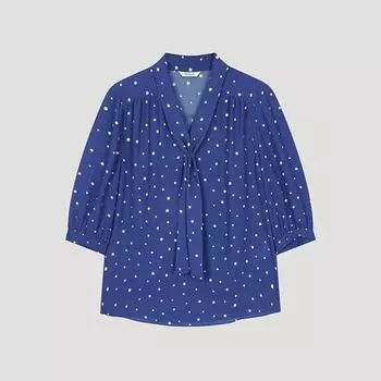 She S miSS Shirring Tie Neck BlouSe SwwBlo22540 Bl Blue/55
