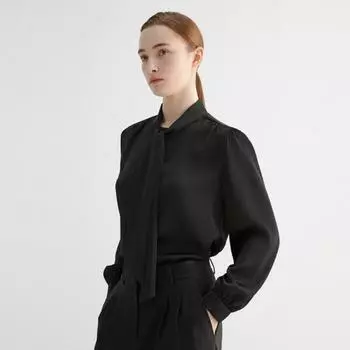 She S miSS Shirring Tie Neck blouSe Swwblo41020 beige/55