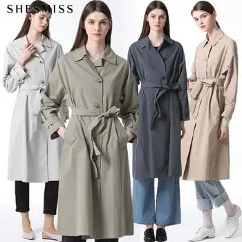 She S miSS Side однобортный плащ на пуговицах Khaki (KH)/FREE