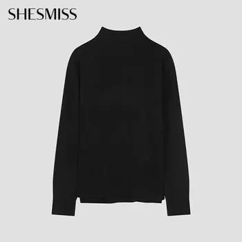 She S miSS Side Rib Mock Neck Knit SSkpoo42630 Bk blacks/55