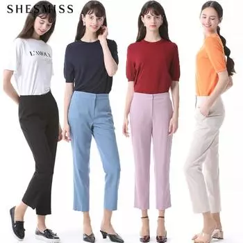 She S Miss Simple basic SuSic Зауженные брюки Light blue (LL)/55