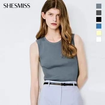 She S miSS Slim Round Neck SleeveleSS Knit SSkpoo22570 blacks/55