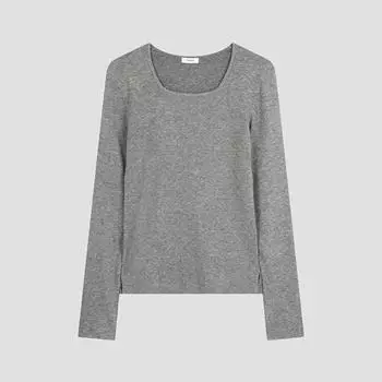 She S miSS Тонкий квадратный вырез вязать SSkpoo42030 Mg MELANGE GRAY/55