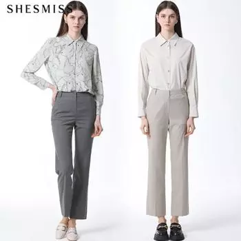 She S miss Slim Straight Slacks брюки Цена 138 000 вон MELANGE BEIGE (ME)/55