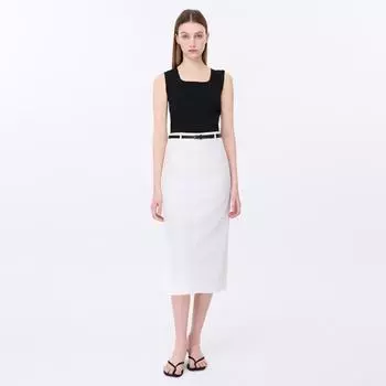 [She S miSS] Slit Midi Skirt SwwSkp22040 blacks/66