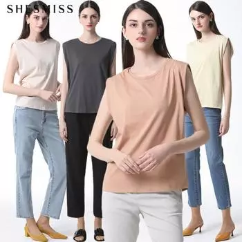 She S miss Soft Crewneck Без рукавов Цена 118 000 вон Light yellow (LY)/55