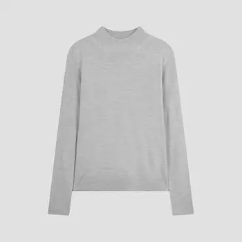 She S miSS Soft Mock Neck Knit SSkpoo42600 Lg light gray/55