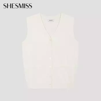 She S miss Soft V Neck Knit Жилет SSkVto22040 Cr creamy/55