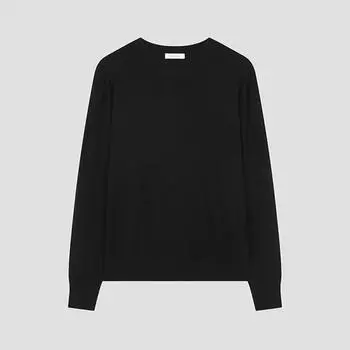 She S miSS Solid baSic Round Neck Knit SSkpoo32020 Bk blacks/55