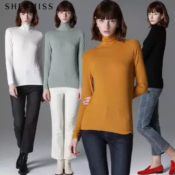 She S miSS Solid TurTleneck jerSey T ShirT Price 98 000 Won Mustard (MT)/55