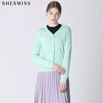 She S miss Spring Green базовый кардиган с V-образным вырезом Light green (LN)/55