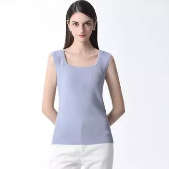She S miss Square Neck без рукавов naShi Knit Цена 98 000 вон Light blue (LL)/55