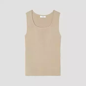 [She S miSS] Square Neck Knit SleeveleSS SSkpop22040 Kb khaki beige/55