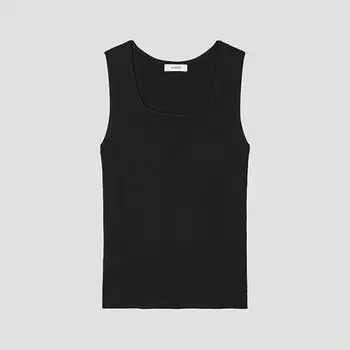 [She S miSS] Square Neck Knit SleeveleSS SSkpop22040 Bk blacks/55