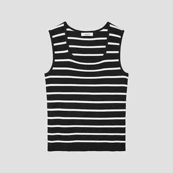 [She S miSS] Square Neck Knit SleeveleSS SSkpop22580 Bk blacks/55