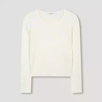 She S miSS Square Neck Rib Knit Top SSkpon32050 Iv Ivory/66