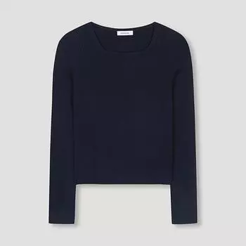 She S miSS Square Neck Rib Knit Top SSkpon32050 Dn DARK NAVY/55