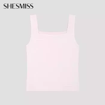 She S miSS Square Neck SleeveleSS Knit Top SSkpoo22590 Lp light pink/55