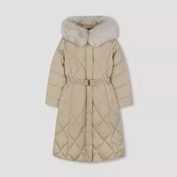 [She S misS] Стеганый джемпер на гусином пуху с поясом SSgjpn41020 Be beige/55