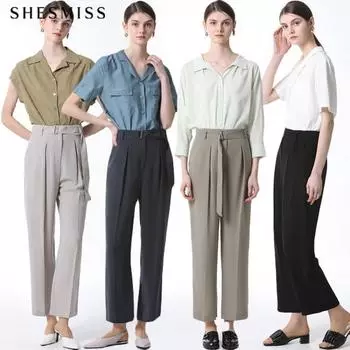 She S miSS Strap Belted Wide Tuck pantS Price 168 000 Won Khaki (KH)/55
