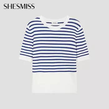 She S miSS Striped Round Neck Knit SSkpoo22730 Bl Blue/55