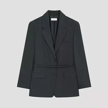 She S miss свободная куртка с поясом Swwjko21010 Dg dark gray/55