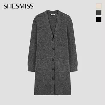 She S miss свободный крой длинный кардиган SSkcdo41130 blacks/55