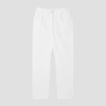 [She S miSS] Tapered Back Banding Denim pantS SSmSlp22010 Ow off-white/66