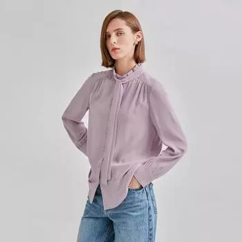 She S Miss Tie Frill Neck BlouSe Swwbln41020 Camel/55