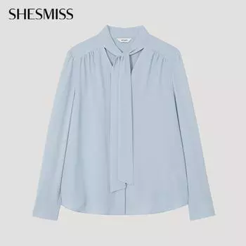She S miSS Tie Neck blouSe Swwblp12010 Ll light blue/55
