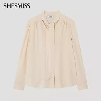 She S miSS Tie Neck blouSe Swwblp12010 Pb pink beige/55