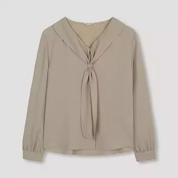 She S miSS Tie Neck Puff blouSe Swwbln31050 Db dark beige/55