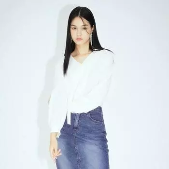 She S miSS Tie Neck Puff blouSe Swwbln31050 Ivory/55