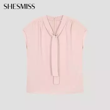 She S miSS Tie Neck SleeveleSS blouSe Swwblo22550 Pi Pink/55