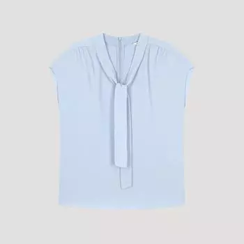 She S miSS Tie Neck SleeveleSS blouSe Swwblo22550 Ll light blue/55