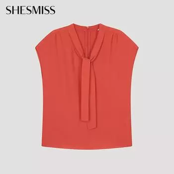 She S miSS Tie Neck SleeveleSS blouSe Swwblo22550 Re Red/55