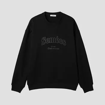 [She S miSS] Толстовка с надписью SwjtSp12020 Bk blacks/55