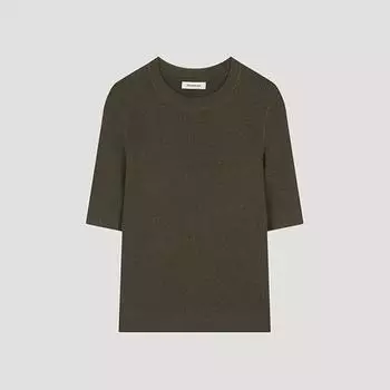 She S miSS Тонкий блестящий трикотажный свитер с коротким рукавом SSkpoo21510 Br Braun/55