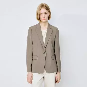 She S miSS Тонкий однобортный пиджак с застежкой на одну пуговицу SwSjko21020 gray beige/77