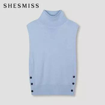 She S miss трикотажный жилет с боковыми пуговицами SSkvtn41010 Ll light blue/55