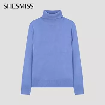 Она S miSS Водолазка Вязаный Пуловер SSkpoo42650 Bl Blue/55