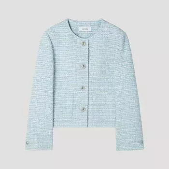 She S miSS твидовый пиджак с накладными карманами Swwjkp11060 Bl Blue/55