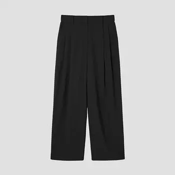 [She S miSS] Two Tuck Back Detail Wide pantS SwwSlp22190 Bk blacks/55