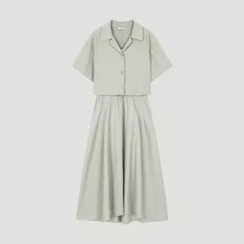 She S Miss Two Way Set Collar Dress Swwopo22120 Lk light khaki/55