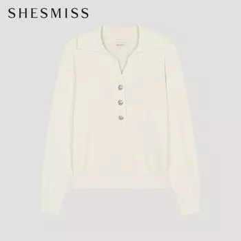 She S miSS V-образный воротник с полукнопочной застежкой SSkpoo11050 iV Ivory/55