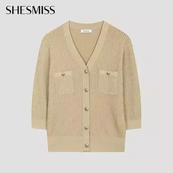 She S miSS V Neck 3 4 SleeVe Cardigan SSkcdo22060 Be beige/55