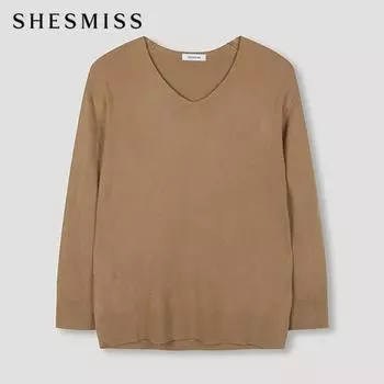 She S miSS V Neck baSic Knit Top SSkpon42020 Ca Camel/55