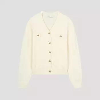 She S miSS V Neck Button Cardigan SSkcdo42530 iV Ivory/55