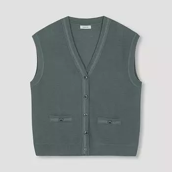 She S miSS V Neck Button Knit VeSt SSkVtn32520 Gn painted/55