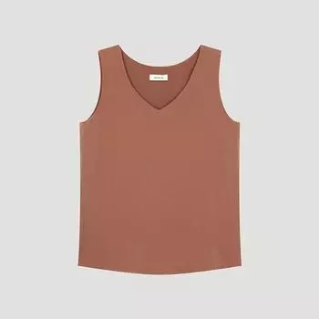 She S miSS V Neck SleeVeleSS blouSe Swwblo22130 Br Braun/55